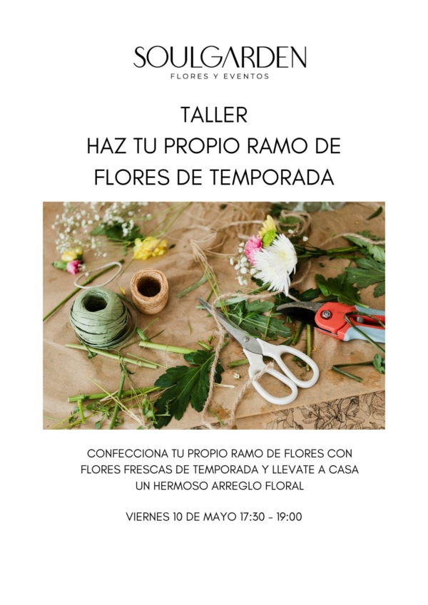 Taller floral en Granada 50€. Haz tu propio ramo de flores de temporada 21 de Marzo